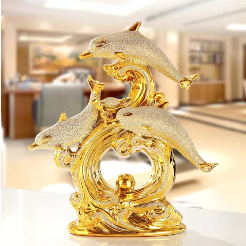 estatua-de-golfinhos-em-ceramica