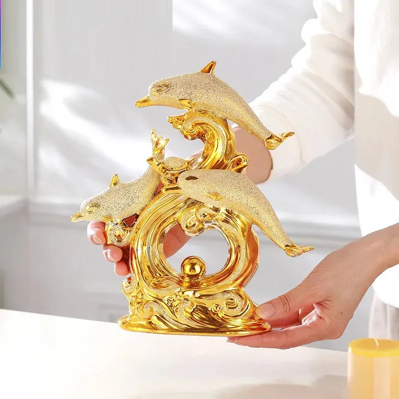 estatua-de-golfinhos-em-ceramica