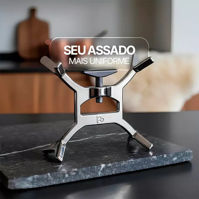 Kit de Travas para Espetos Simples em Inox Ajustável para Churrasco