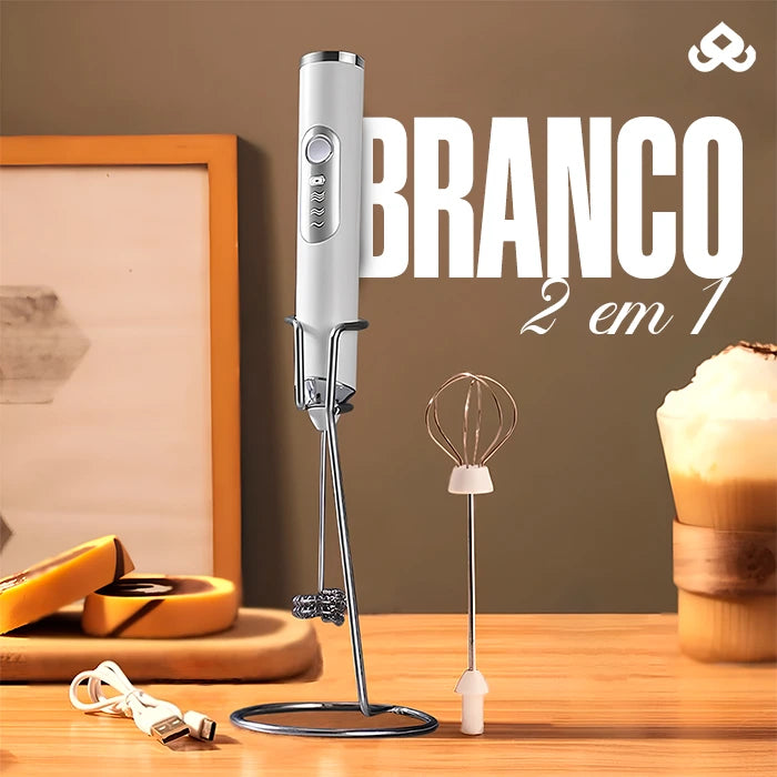Mixer Batedor e Misturador Elétrico Portátil para Bebidas - CheffMix™