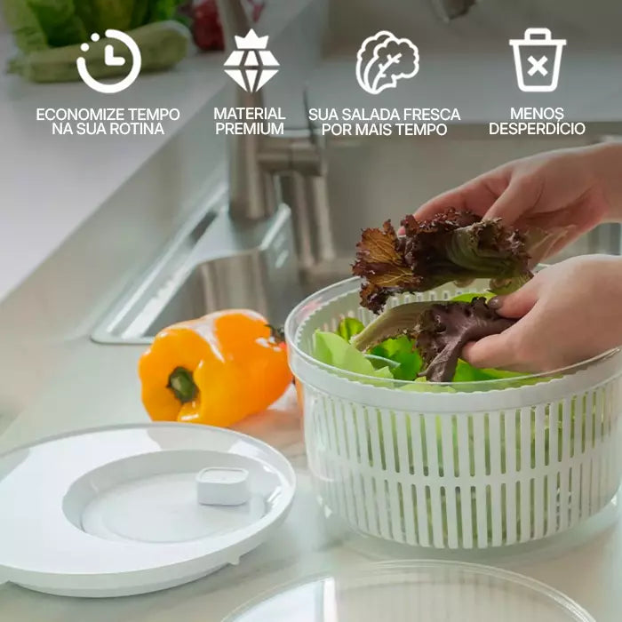 Secador de Saladas com Organizador 5,5L - Linha Clear Fresh Ou