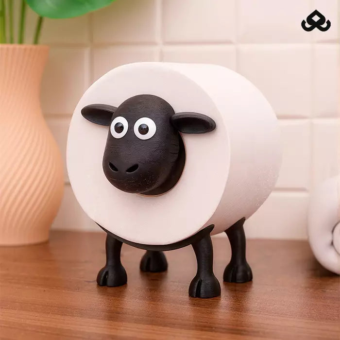 Suporte Decorativo de Ovelha para Papel Higiênico