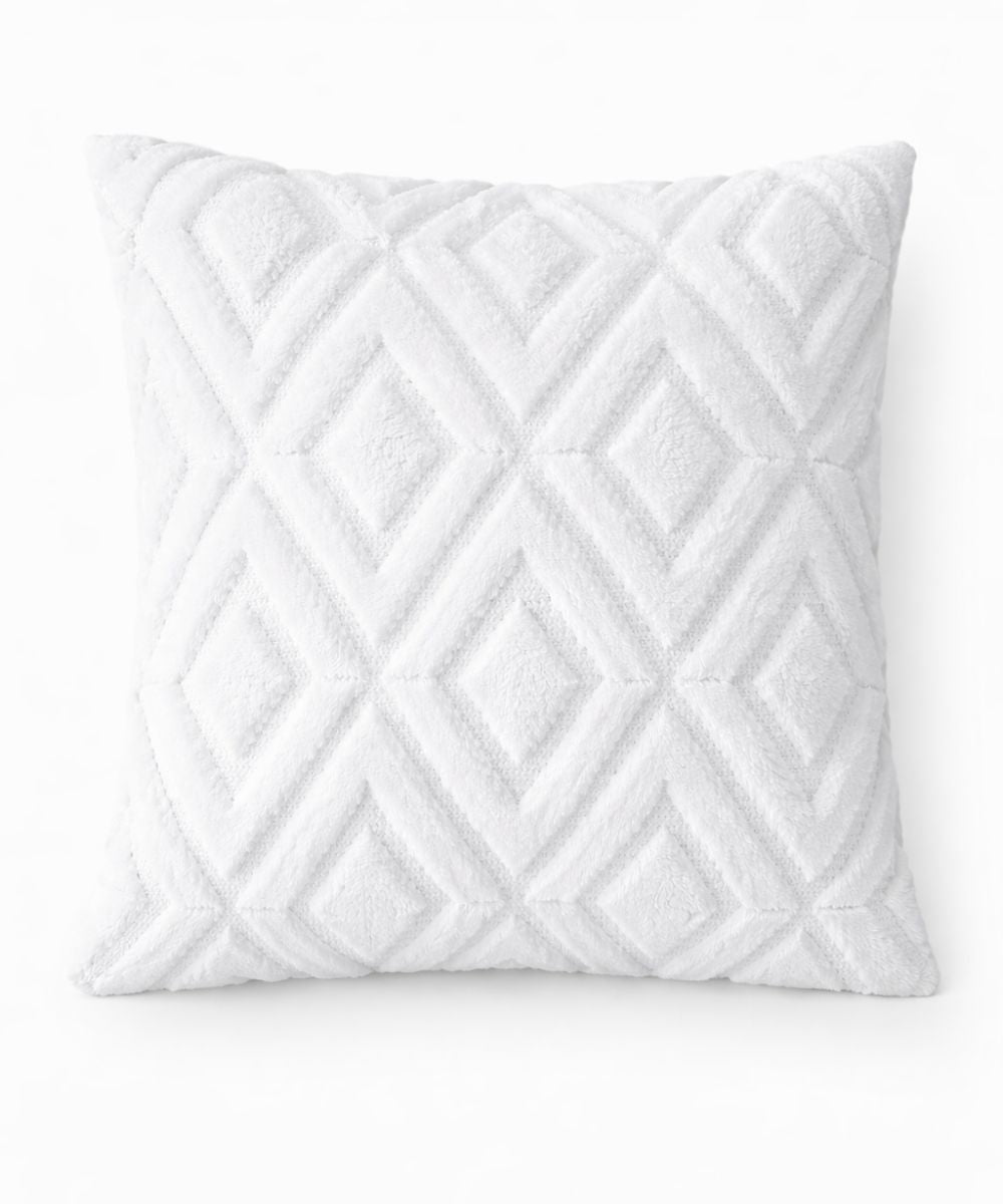 Capa de Almofada Boho Peluciada Geométrica 43x43cm