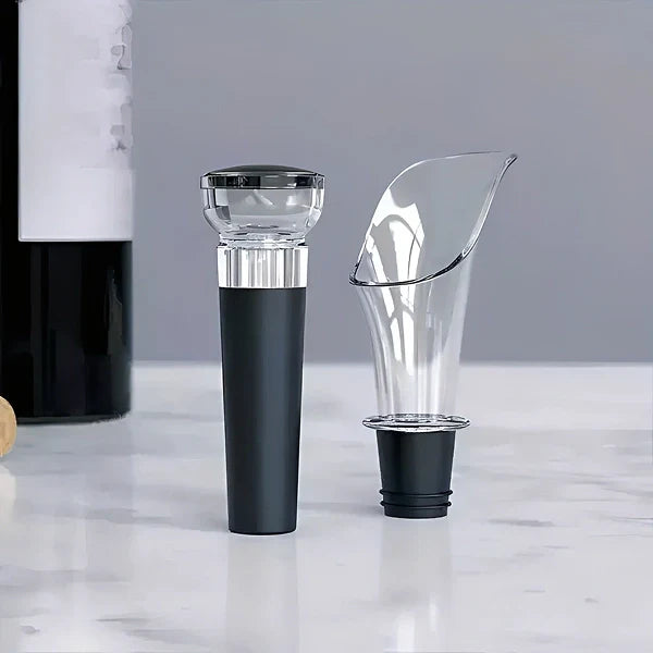 Kit Abridor Saca-Rolhas Elétrico Completo com 4 Acessórios para Vinho
