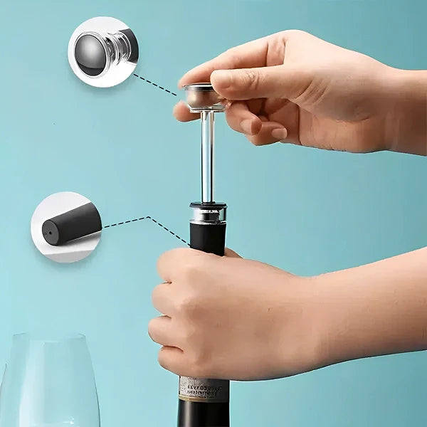 Kit Abridor Saca-Rolhas Elétrico Completo com 4 Acessórios para Vinho