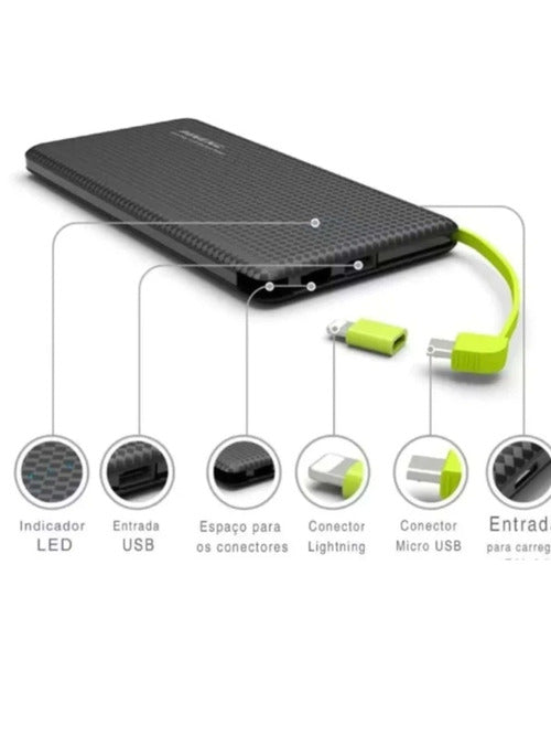 Carregador Portátil Externo PowerBank 5000mah Universal