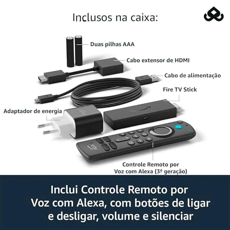 Amazon Fire TV Stick Controle de voz 4K 8GB