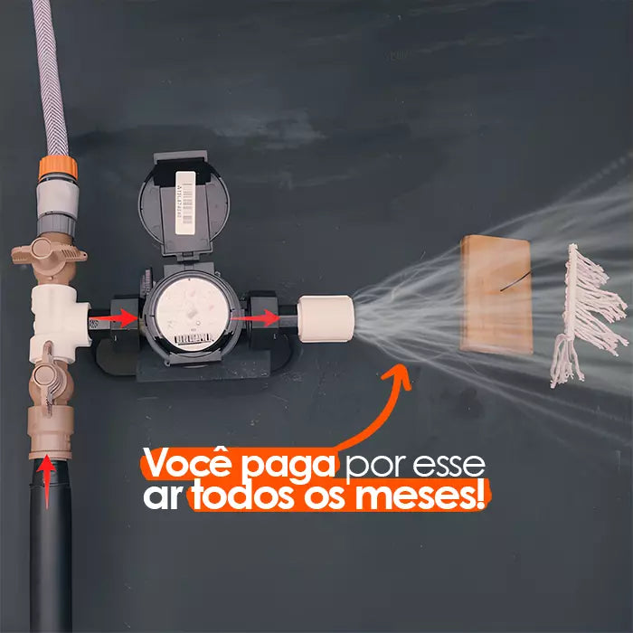 Bloqueador e Eliminador de Ar 3/4" para Economia de Água - AquaSaver™