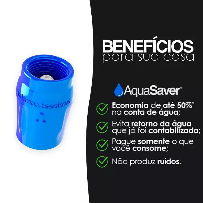 Bloqueador e Eliminador de Ar 3/4" para Economia de Água - AquaSaver™