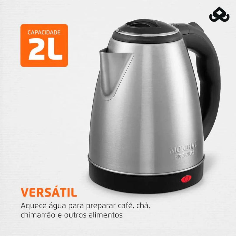 Chaleira Elétrica Mondial Pratic Inox 2L