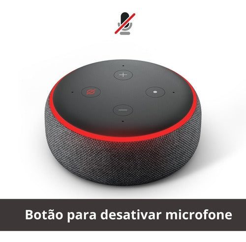 Amazon Echo Dot 3rd Gen com assistente virtual Alexa