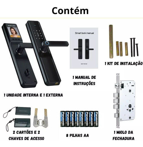 Fechadura Inteligente Com Camera Biométrica Wifi Touch