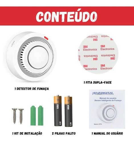 Detector Inteligente De Fumaça Wifi Alarme Sonoro Incendio