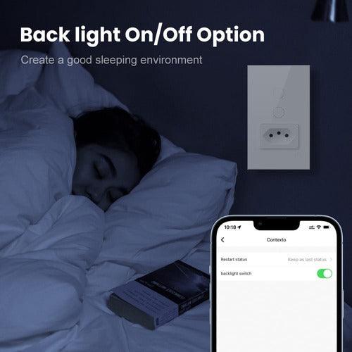 Interruptor Wifi 1 Botão + Tomada Casa Inteligente Voz Alexa