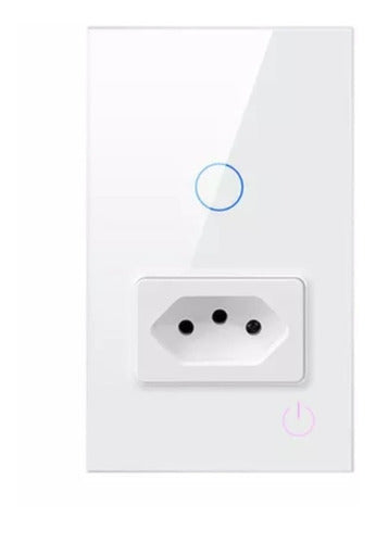 Interruptor Wifi 1 Botão + Tomada Casa Inteligente Voz Alexa