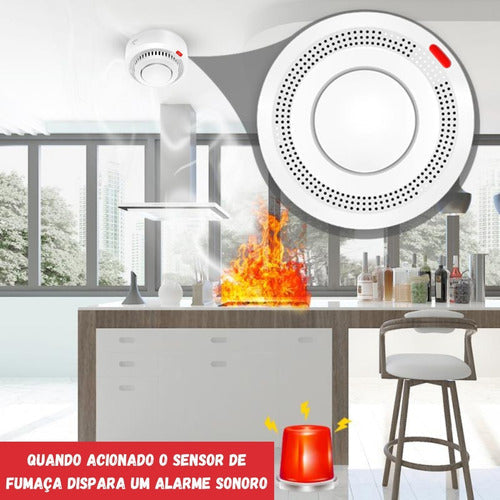 Detector Inteligente De Fumaça Wifi Alarme Sonoro Incendio