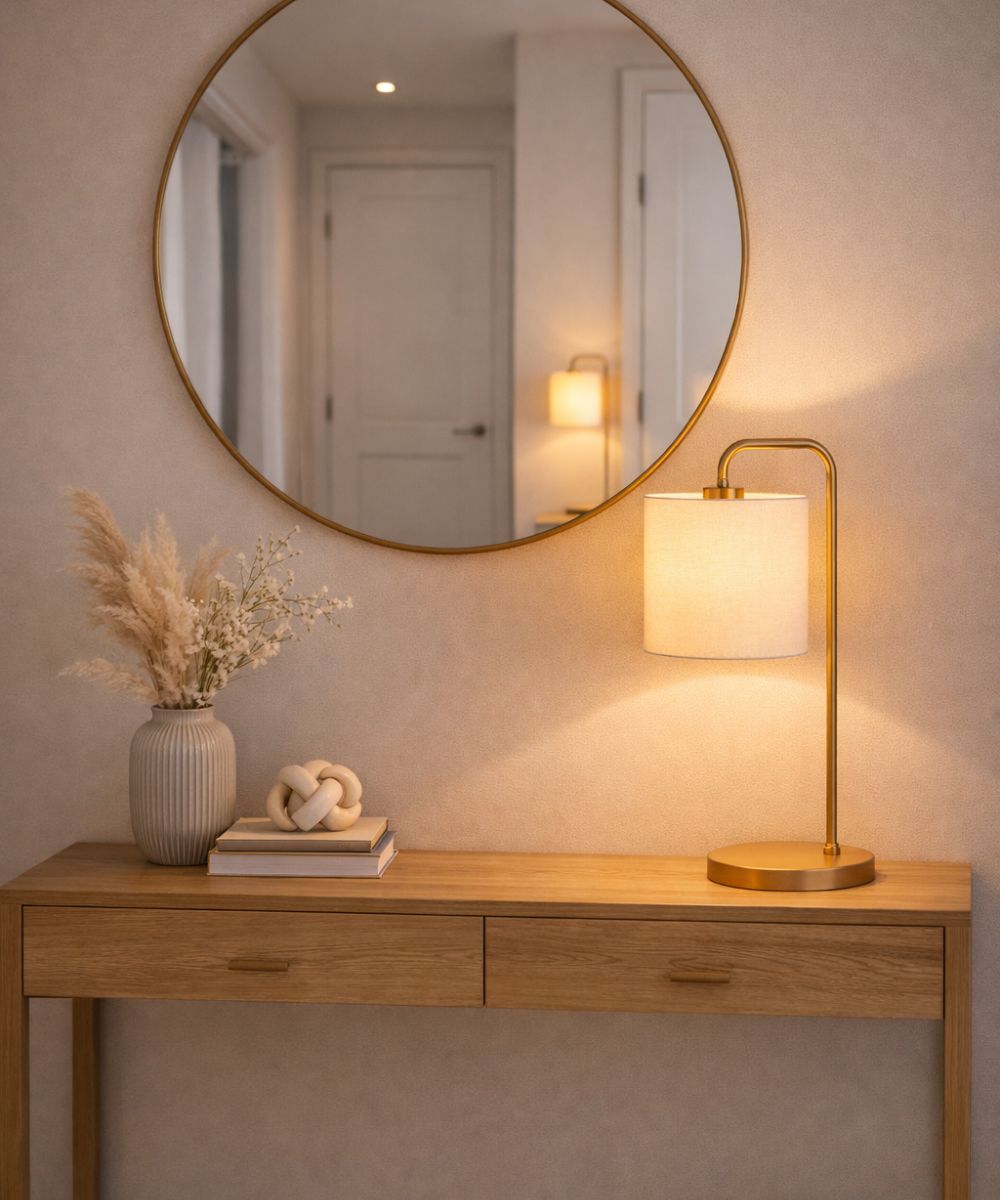 Conjunto Abajur Luminária Mesa Évora
