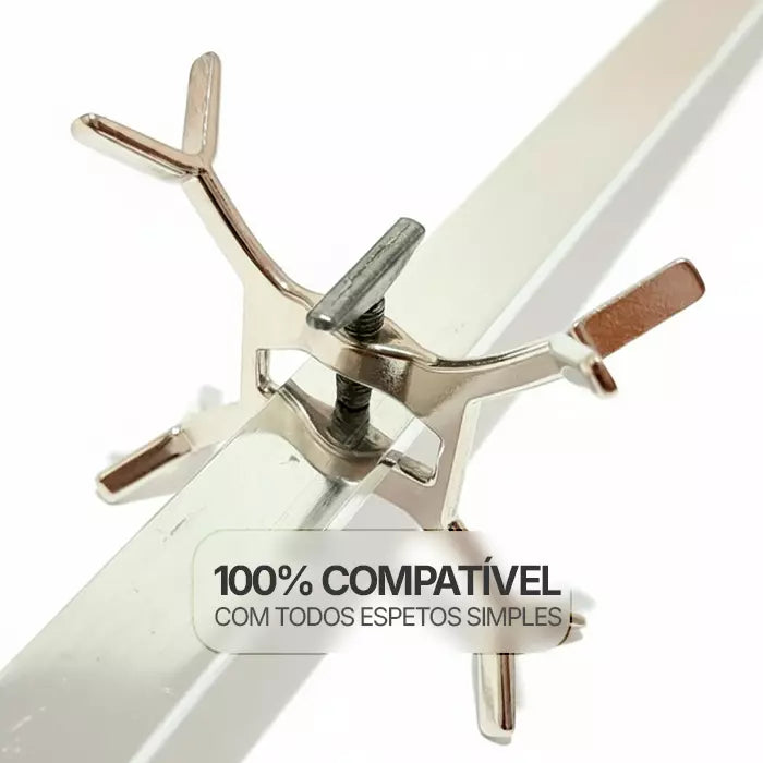 Kit de Travas para Espetos Simples em Inox Ajustável para Churrasco