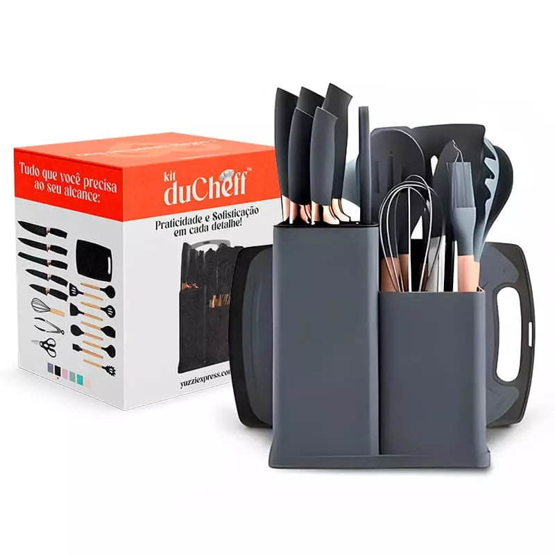 Kit de Utensílios de Luxo Completo para Cozinha com 19 Peças - DuCheff™