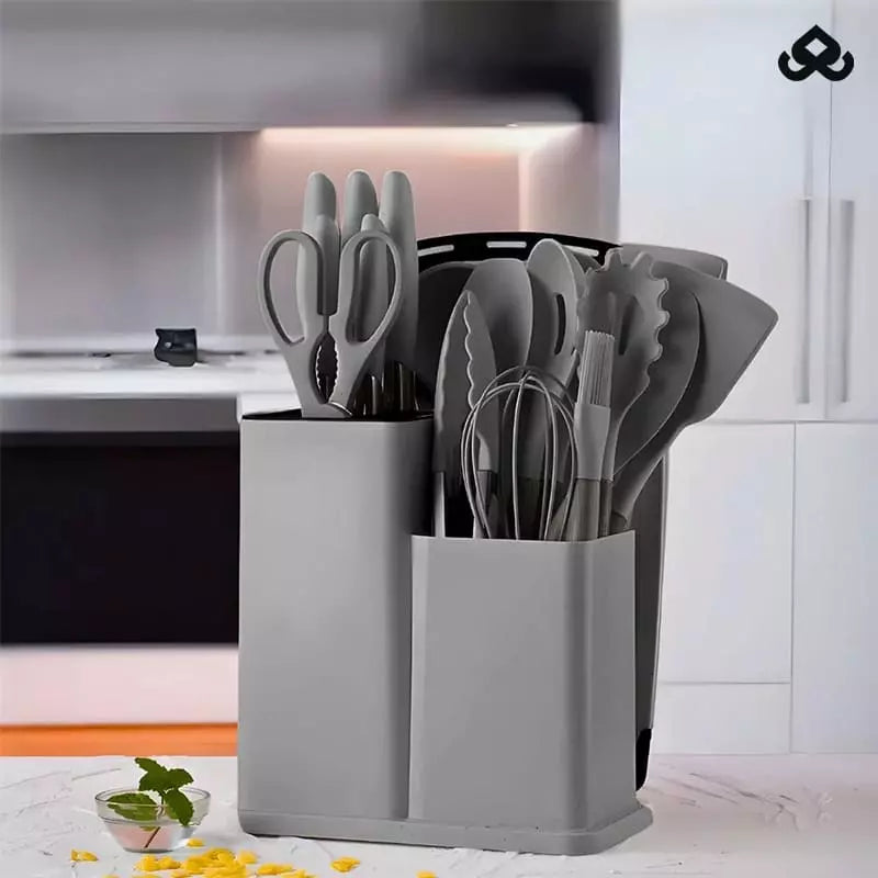 Kit de Utensílios de Luxo Completo para Cozinha com 19 Peças - DuCheff™