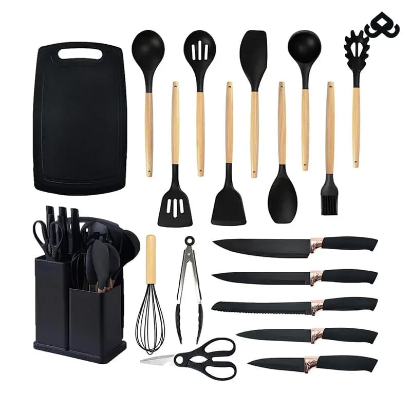 Kit de Utensílios de Luxo Completo para Cozinha com 19 Peças - DuCheff™