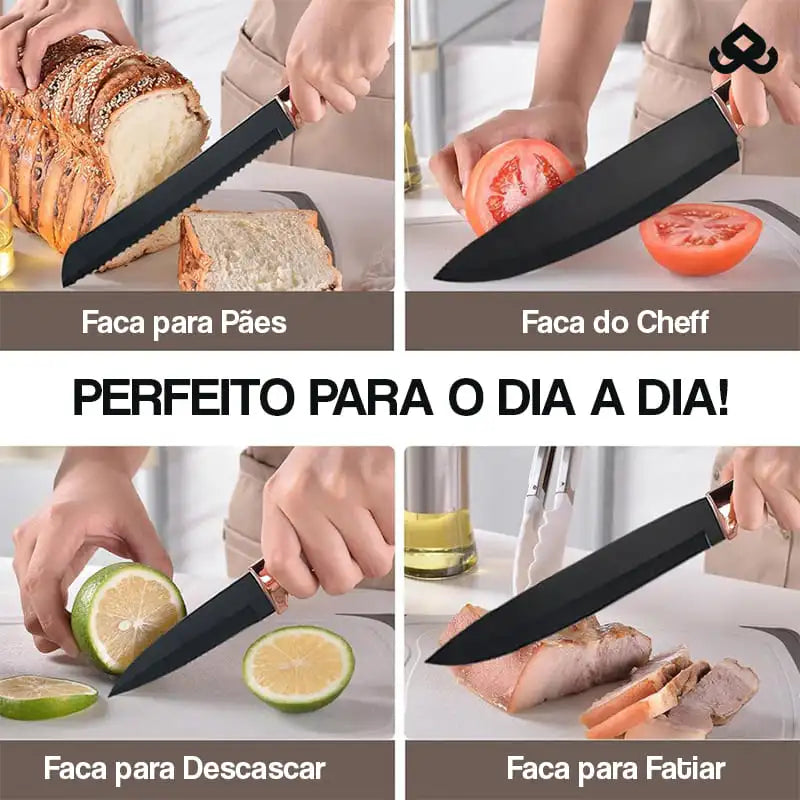 Kit de Utensílios de Luxo Completo para Cozinha com 19 Peças - DuCheff™