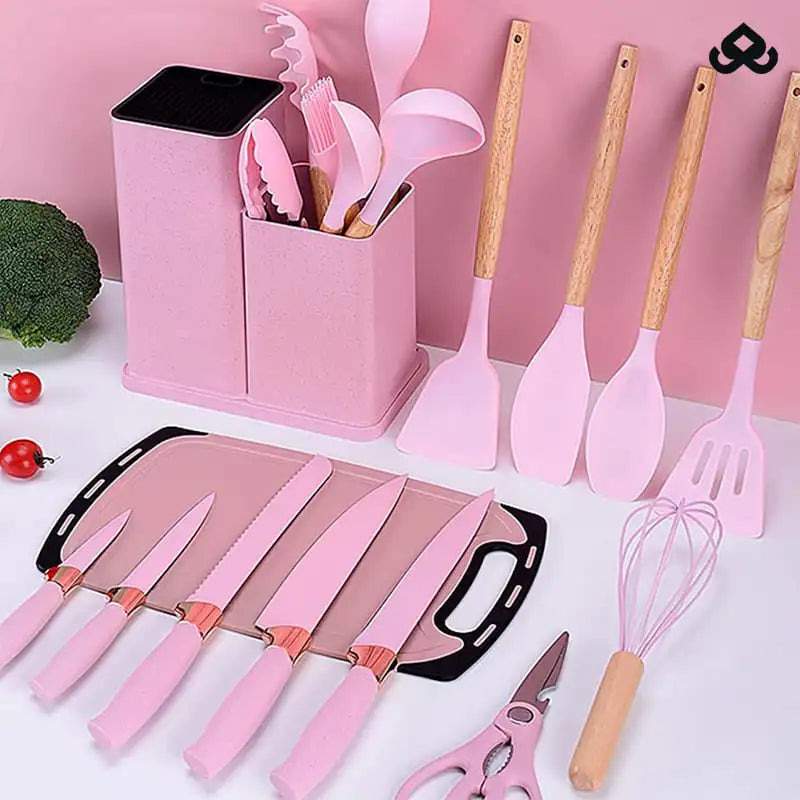 Kit de Utensílios de Luxo Completo para Cozinha com 19 Peças - DuCheff™