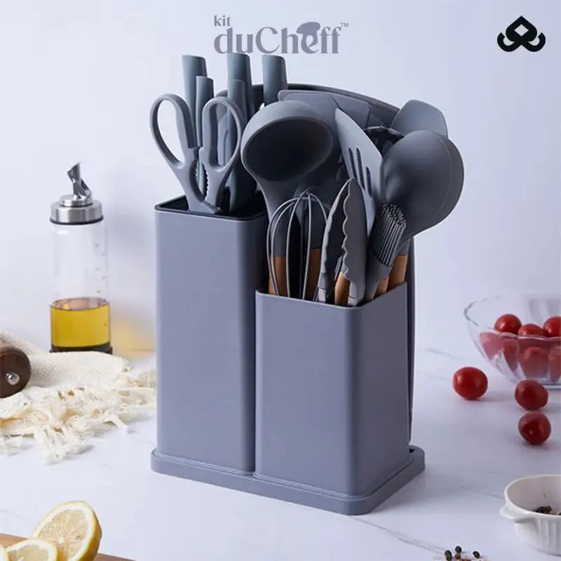 Kit de Utensílios de Luxo Completo para Cozinha com 19 Peças - DuCheff™