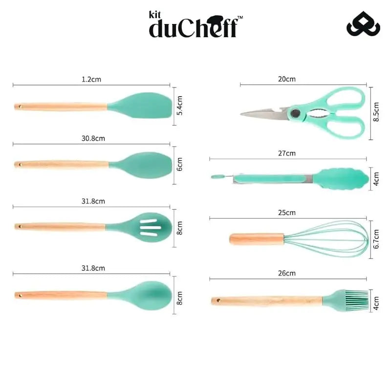 Kit de Utensílios de Luxo Completo para Cozinha com 19 Peças - DuCheff™