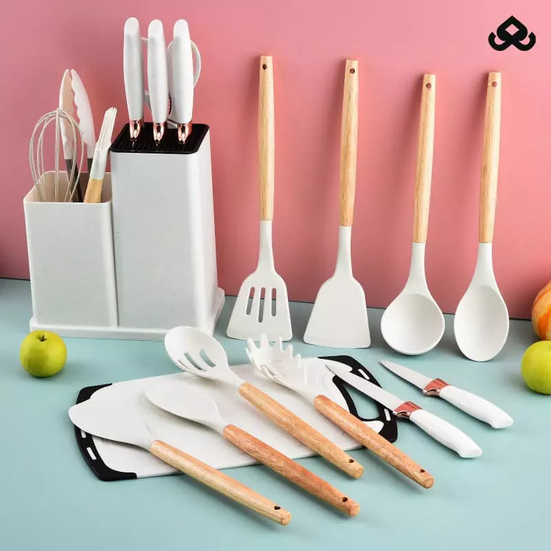 Kit de Utensílios de Luxo Completo para Cozinha com 19 Peças - DuCheff™