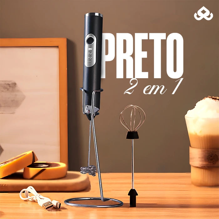 Mixer Batedor e Misturador Elétrico Portátil para Bebidas - CheffMix™