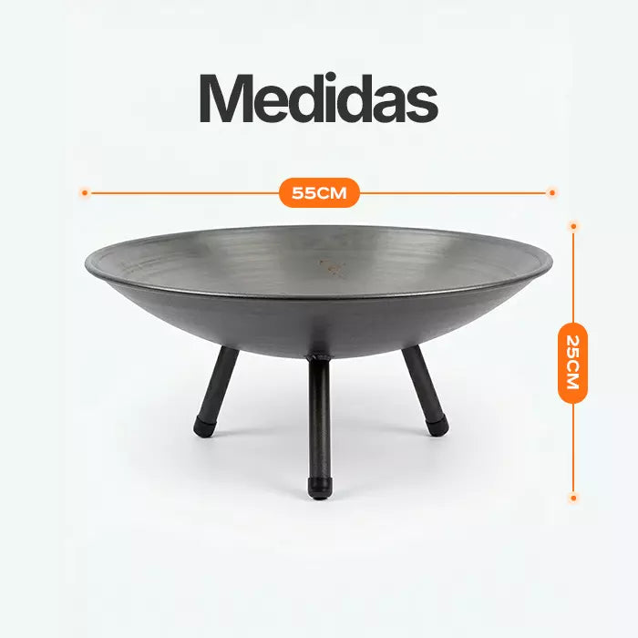 Tacho Rústico - Lareira Externa Portátil 55CM em Aço