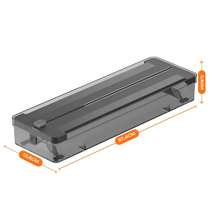 Porta Rolos Duplo e Organizador de Gavetas com Cortador - ClearOu™