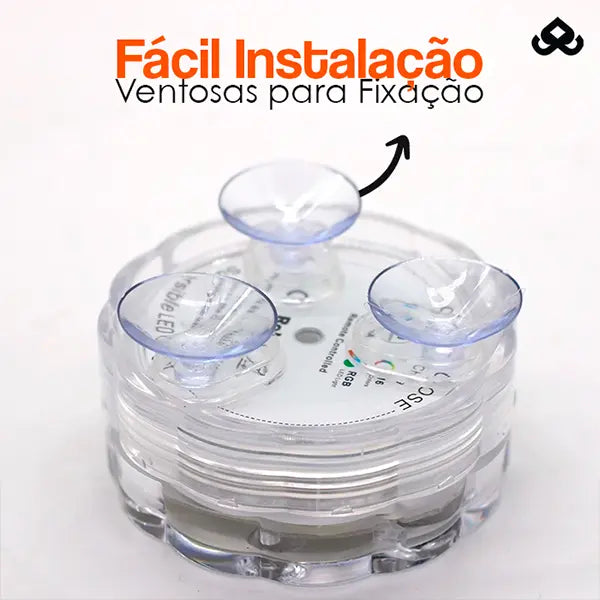 Kit de Luminárias para Piscina RGB Sem Fios com Controle Remoto - AquaLed™