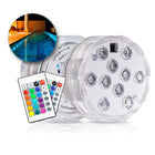 Kit de Luminárias para Piscina RGB 13 LEDS Sem Fios com Controle Remoto - AquaLed™