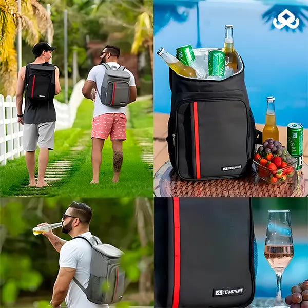 Mochila Cooler Térmica 23L Impermeável + Copo Térmico 500ML de Brinde - BagCooler™