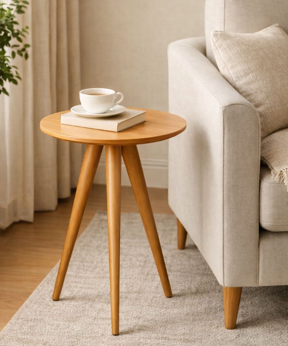 Mesa Lateral Sylv 68cm em Madeira MDF para Sofá