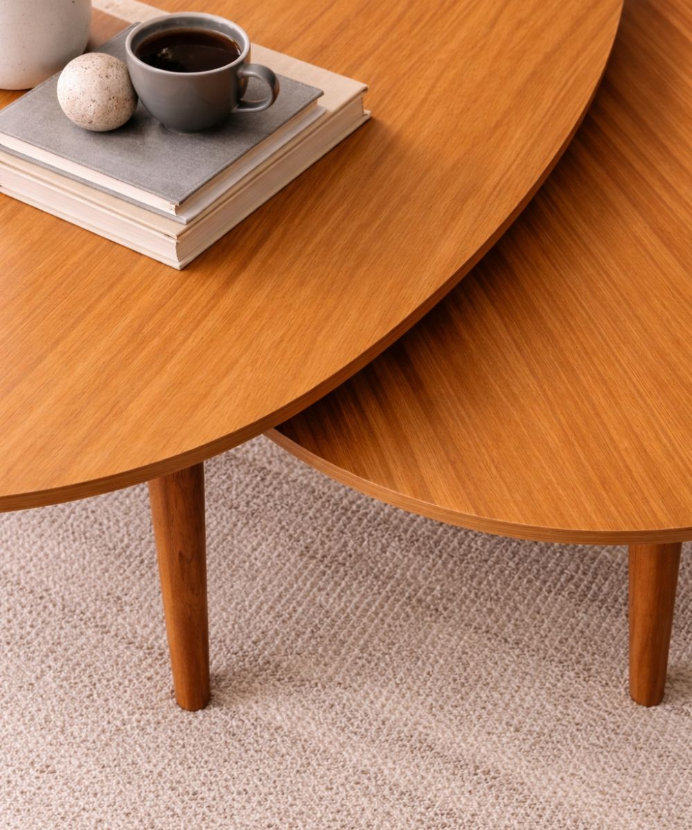 Mesa de Centro Otto em Madeira para Sala