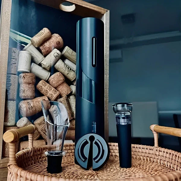 Kit Abridor Saca Rolhas de Vinhos Elétrico - Yuzzi®