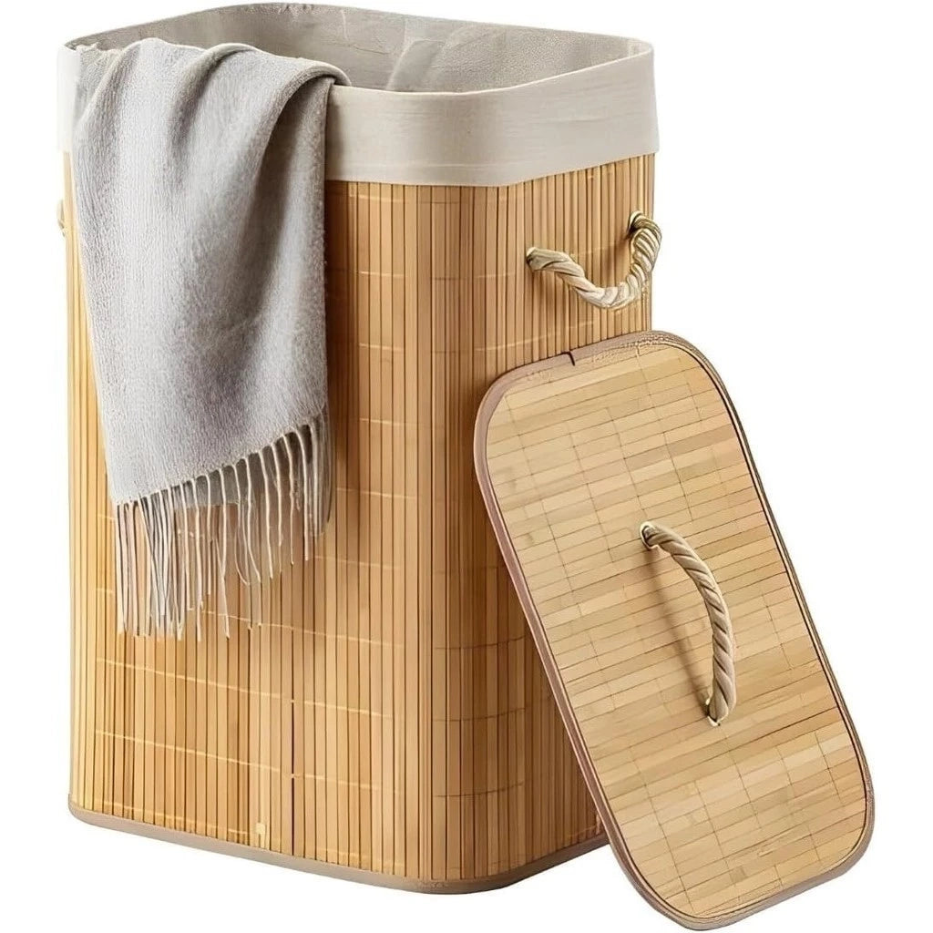 Cesto de Roupa Bambu Organizador