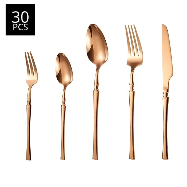 Jogo de Talheres Noble 30 Peças Design Europeu Aço Inox